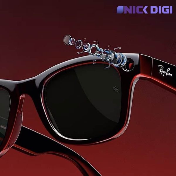 عینک آفتابی ری بن متا | Ray Ban meta  wayfarer ((بدنه مشکی))