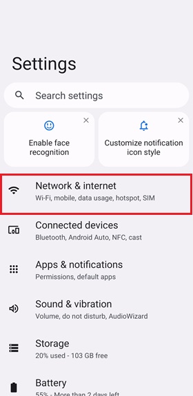 تنظیم APN گوشی ایسوس